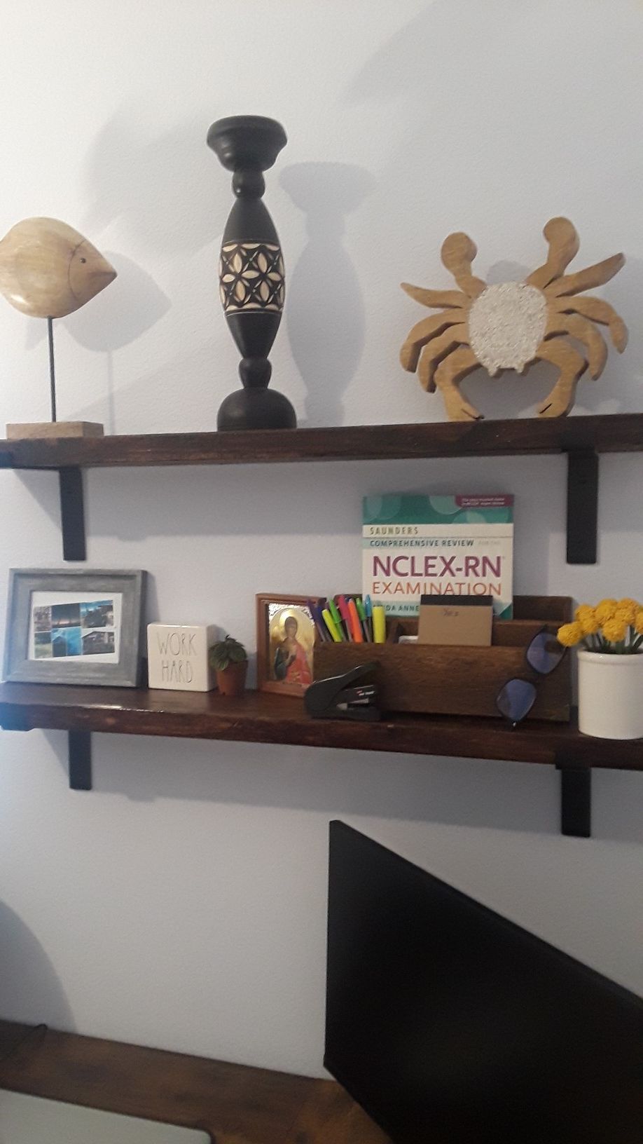 Wood decorative shelves