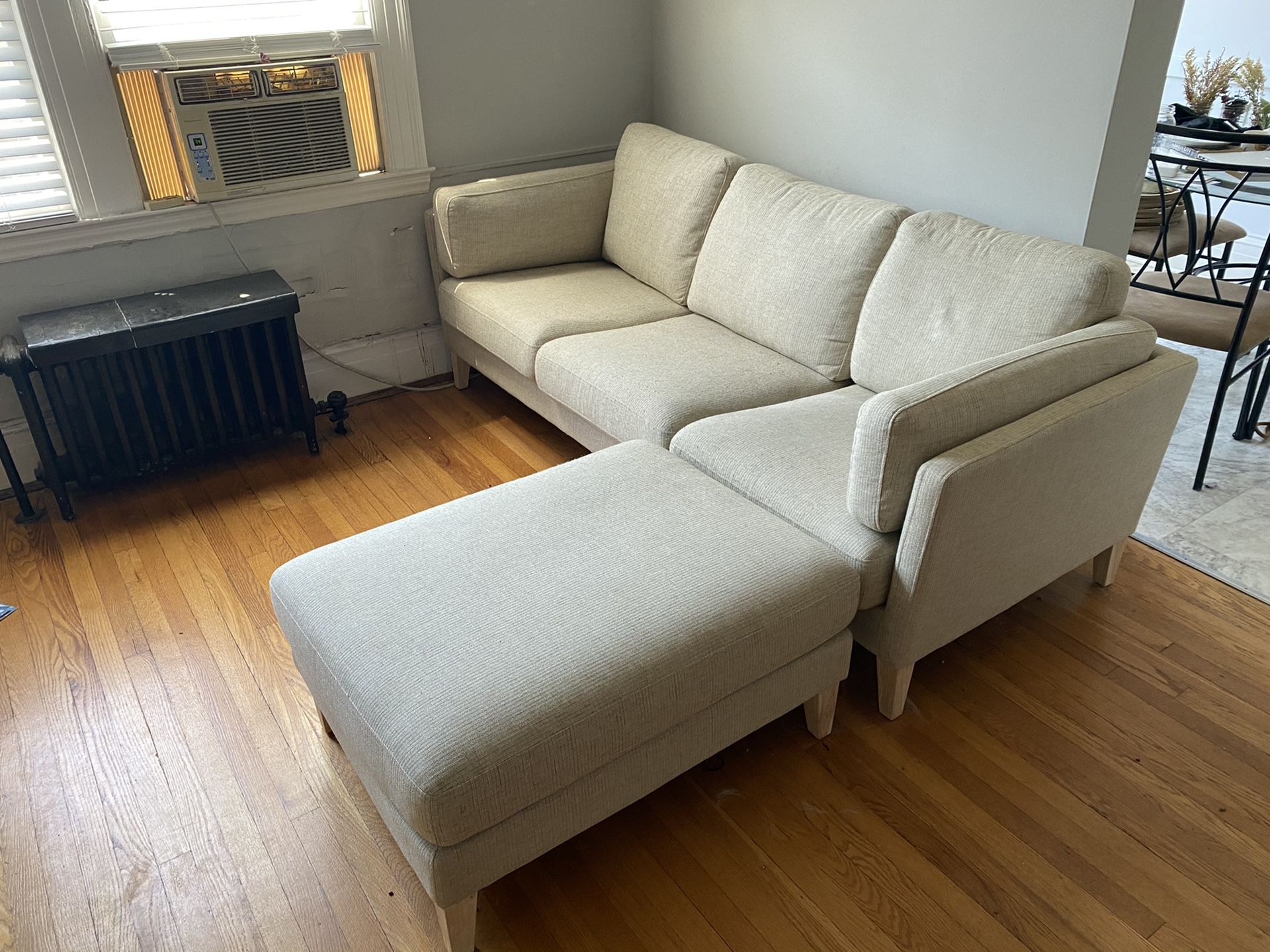 Oatmeal Woven Noelle Sofa And Ottoman from World Market for Sale in WinstonSalem, NC OfferUp