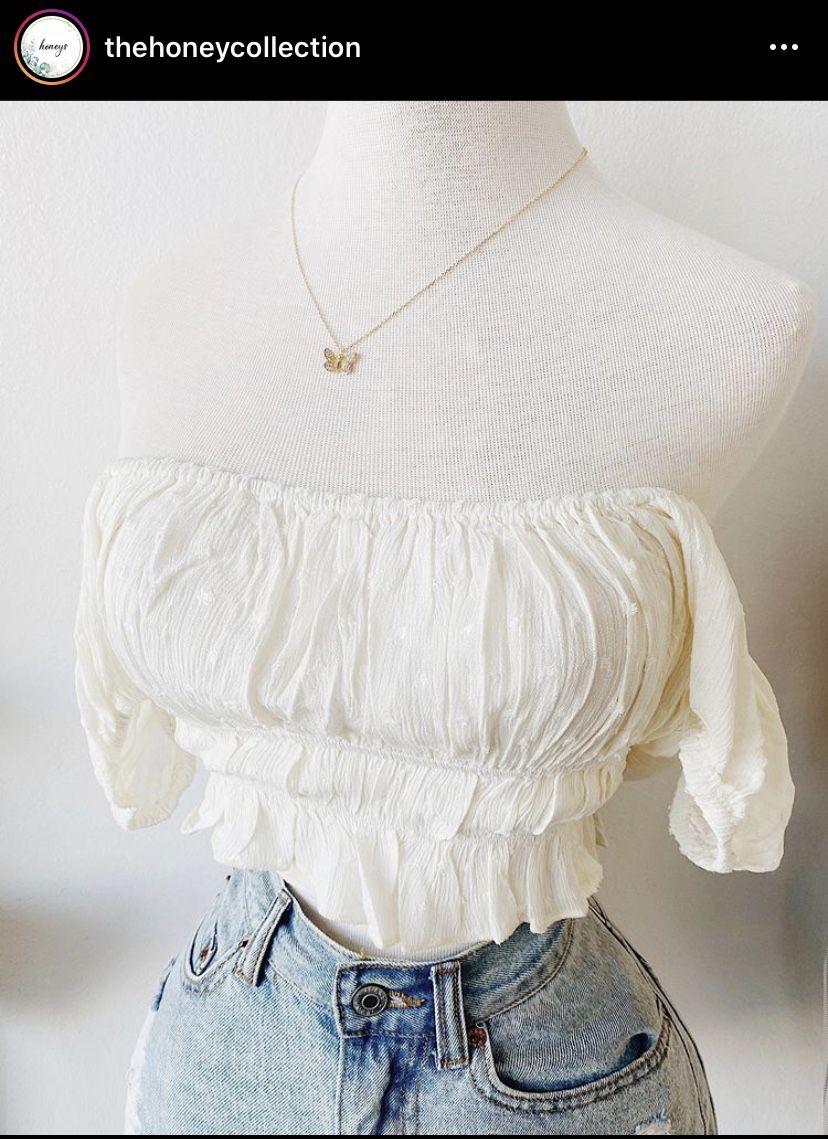 Off the shoulder crop top