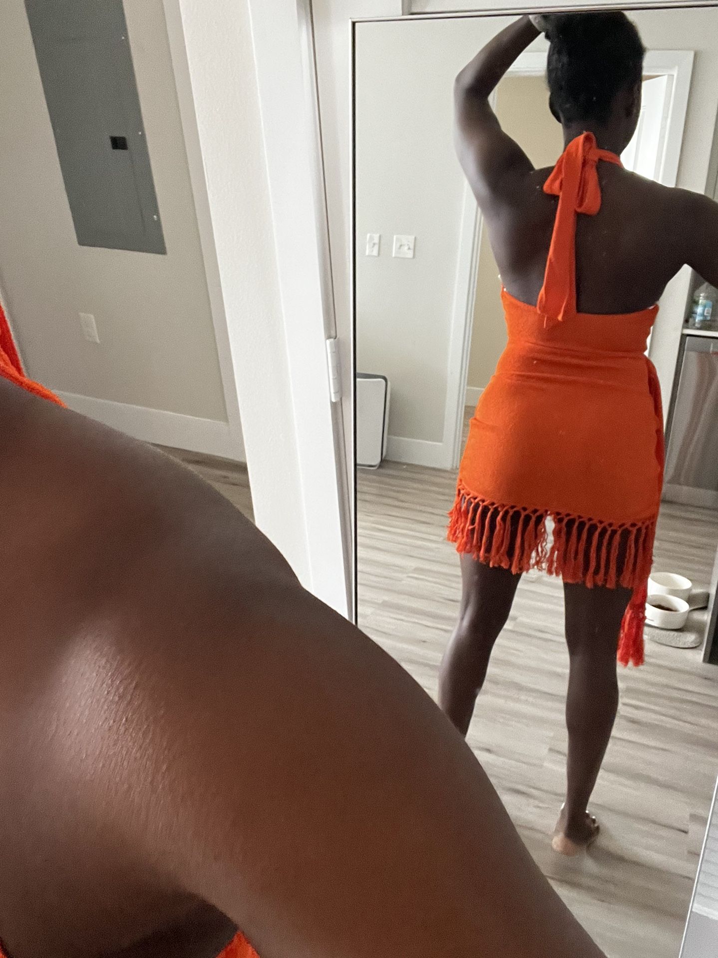 Orange Halter Top Dress