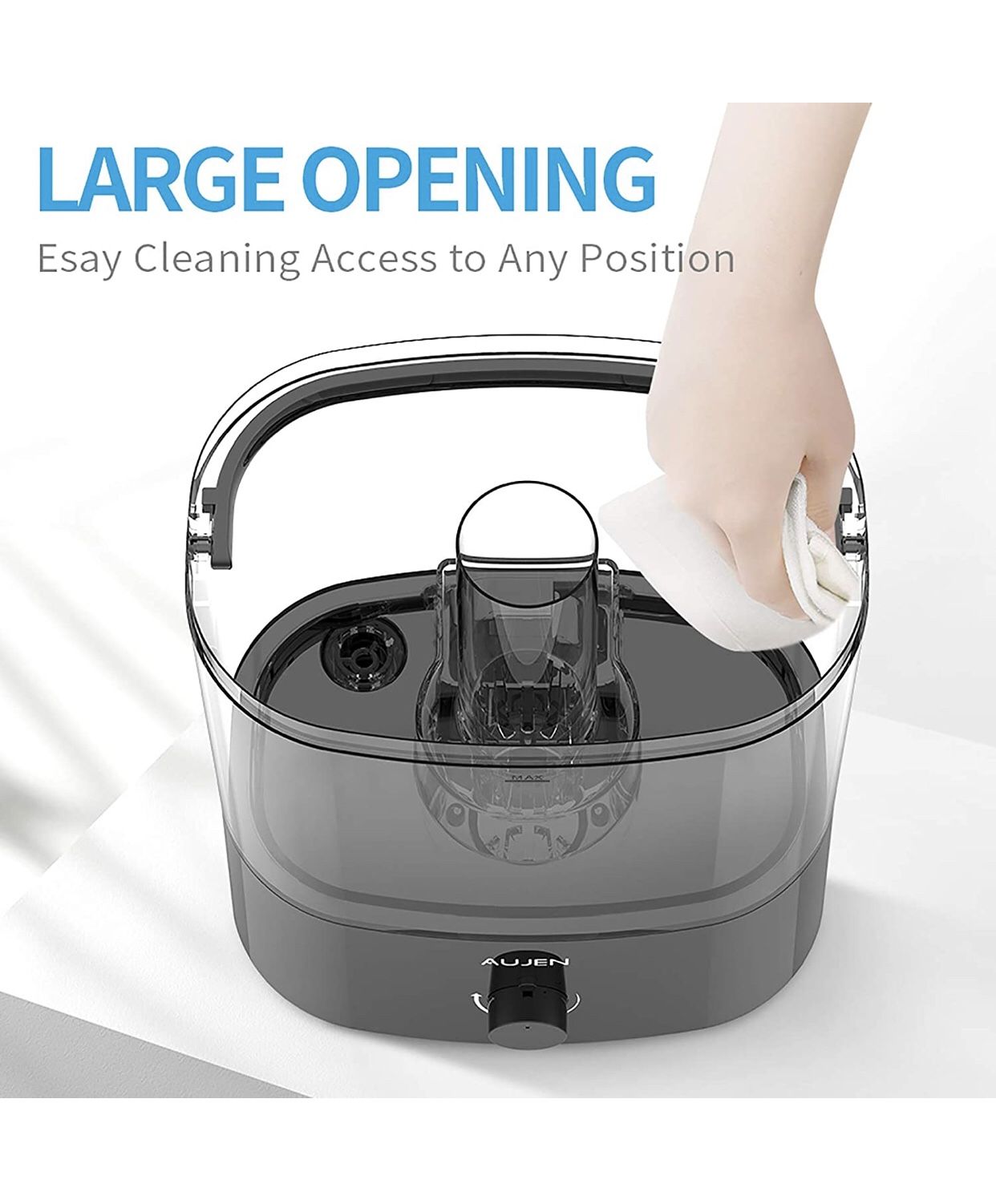 5L Cool Mist Humidifier for Babies, 360° Nozzle Humidifier for Bedroom, Air Humidifier with Essential Oil Tray, Ultrasonic Humidifier for Large Room A