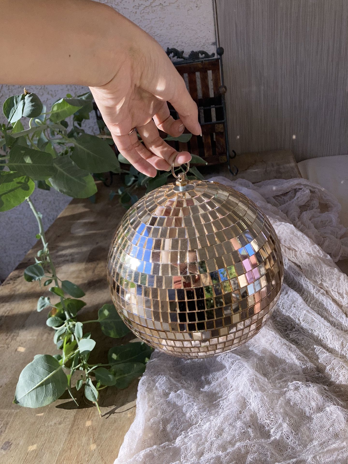 Rose Gold Disco Balls (5 Total)