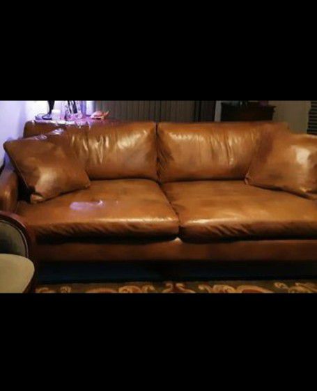 Genuine Leather Sofa *OBO* NEED GONE SUNDAY