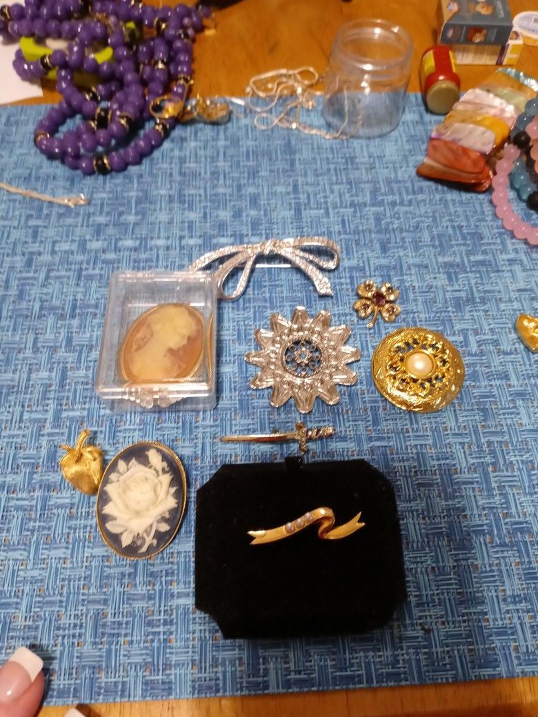 Brooch And Pin Lot From Antique sales