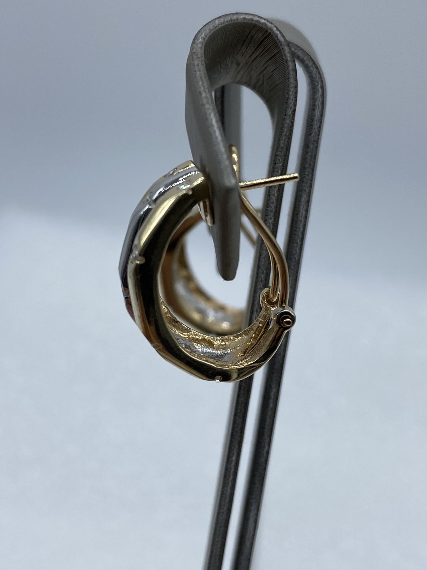 14K Gold And Diamond Earrings