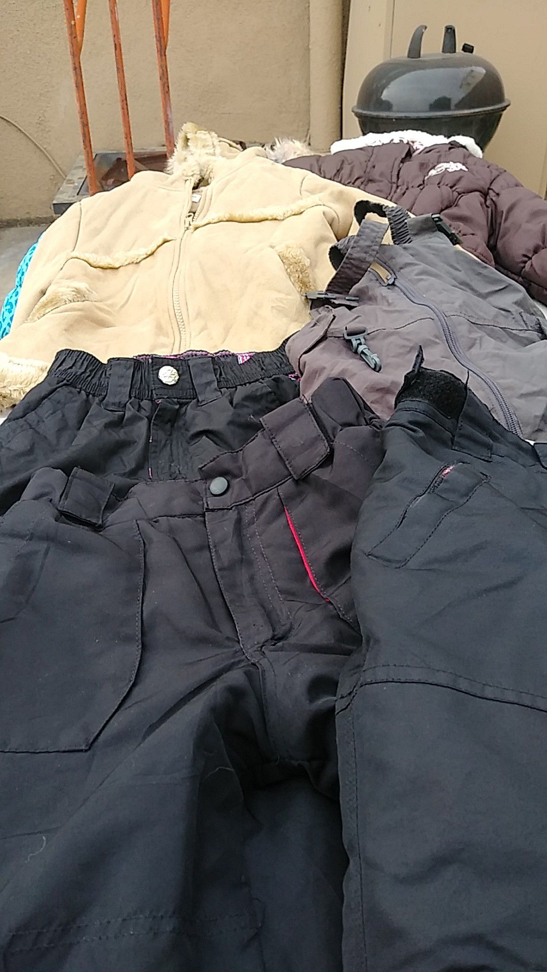 Snow overalls, pants and jackets size 4 toddlers
