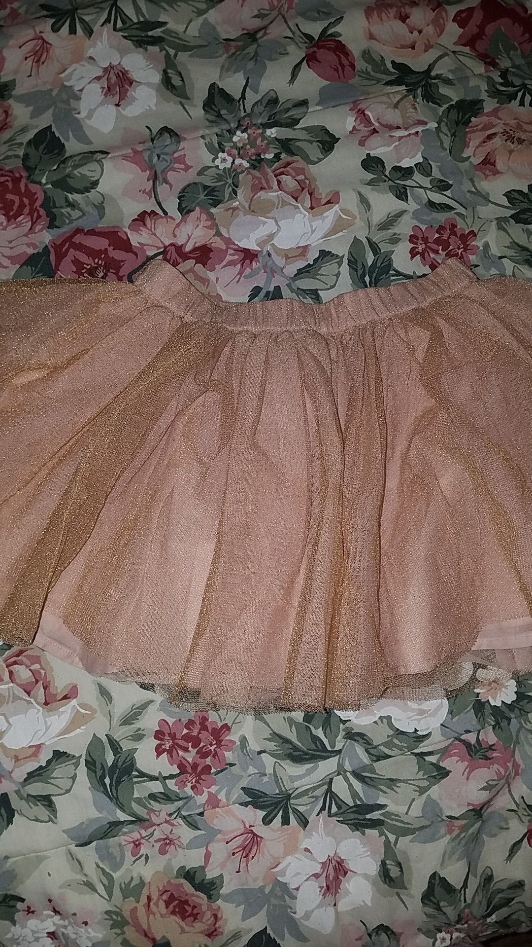 Girls Tutu Peach with shimmer - size 5T