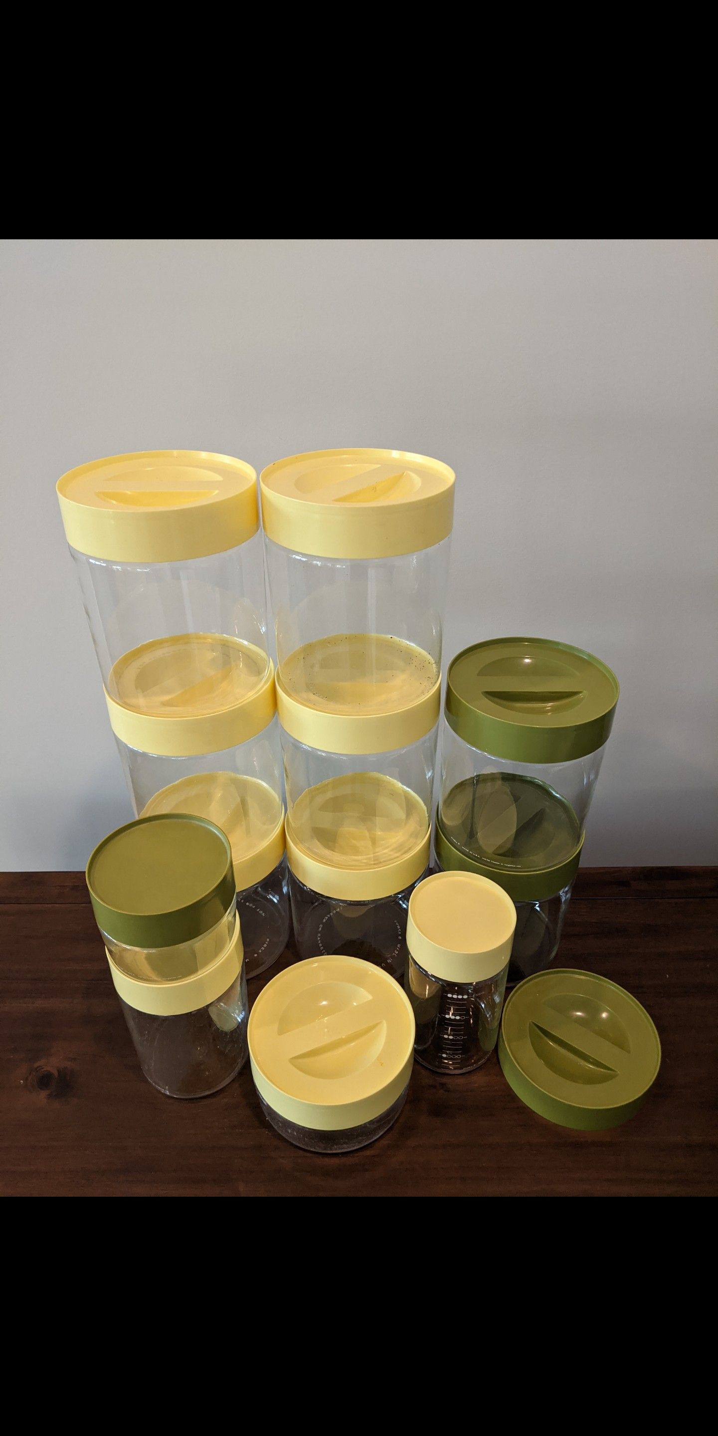 12 Piece Pyrex Glass Canisters
