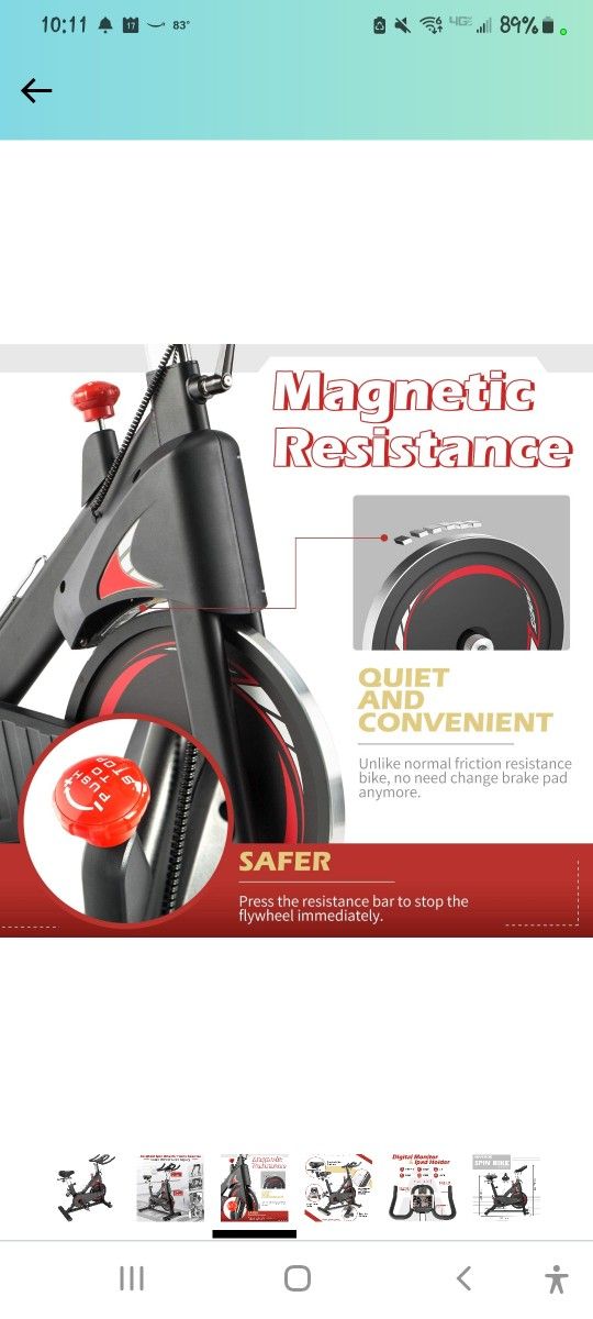 ADVENOR Magnectic Resistance Indoor Cycling Spin Bike NEW
