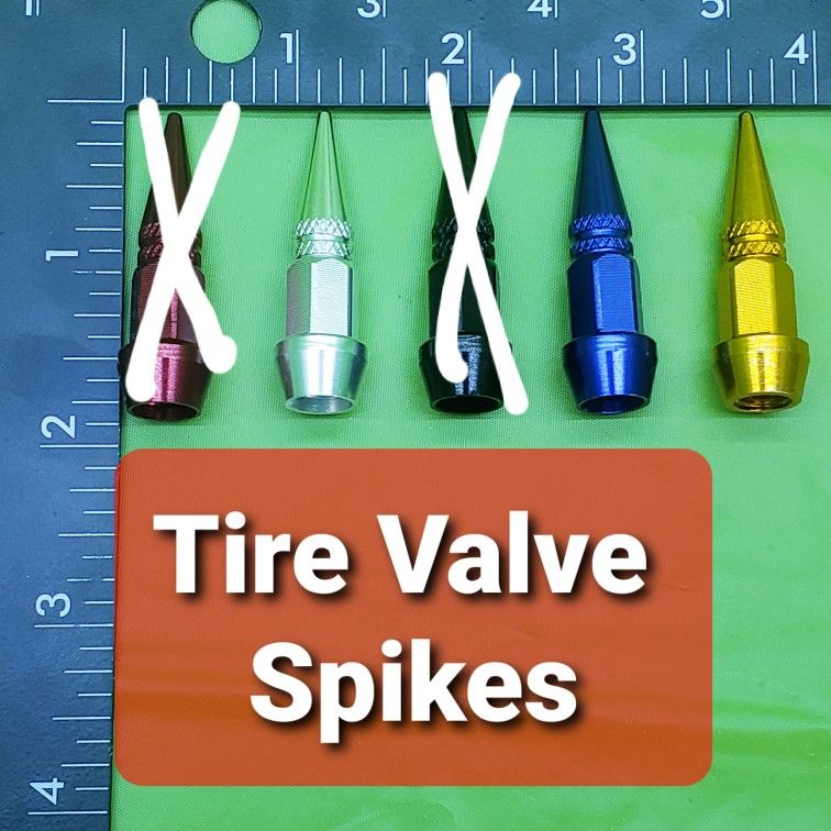 ☆Brand New SET OF FOUR AIR VALVE Spike CAP ☆Gold or Silver☆ Rim Wheel