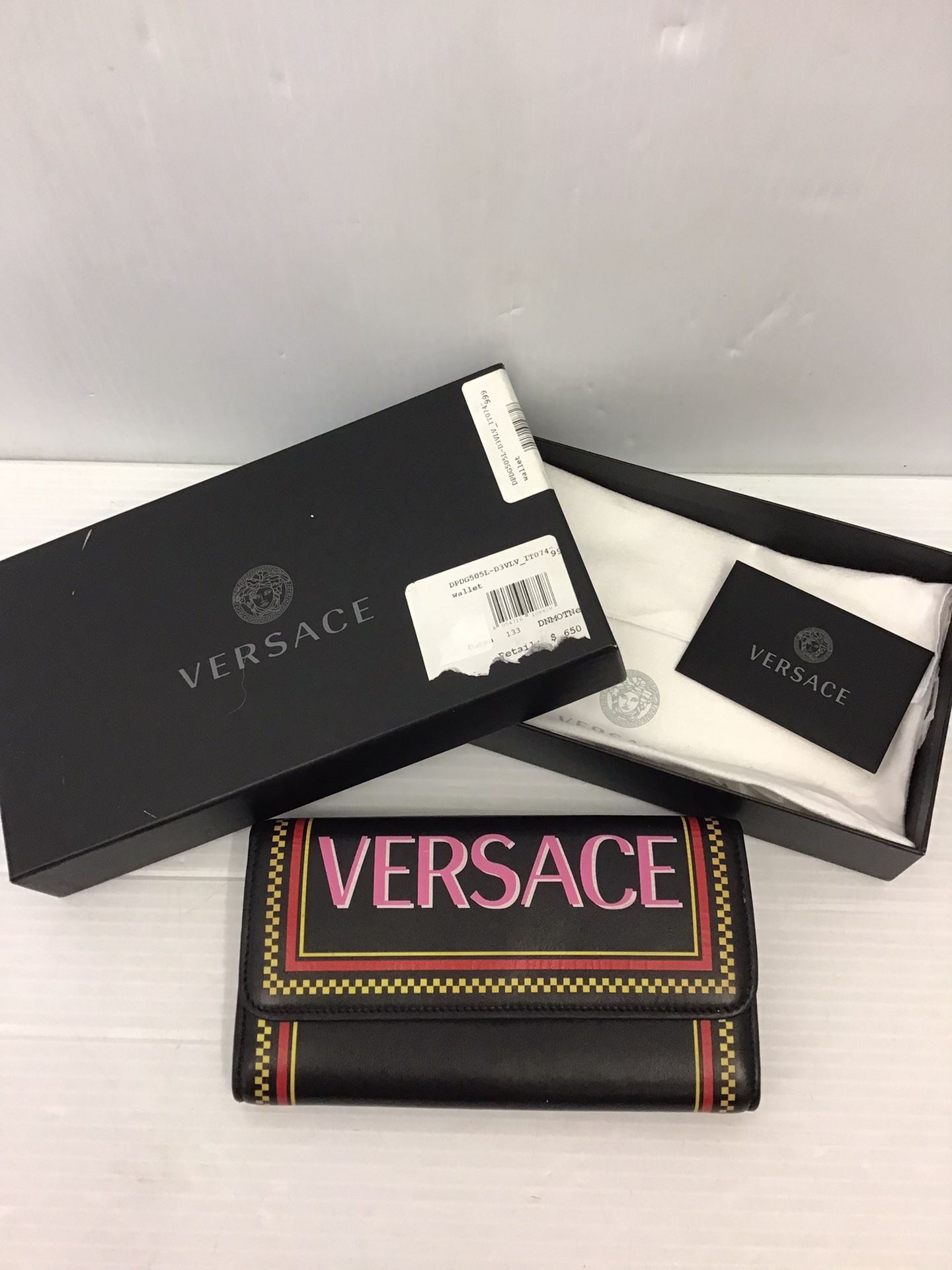 Versace Womens Wallet Multicolour Portfafolio Vitello ST Logo 90’