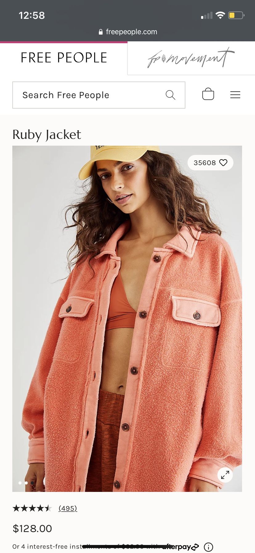 Free People “shacket” (shirt jacket) Size Small