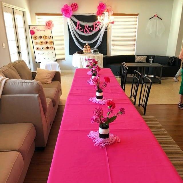 Party supplies for Kate Spade inspired bridal shower