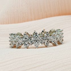 "Hot Shiny Moissanite Zircon Eternity Rings for Women, PD570
  Thumbnail