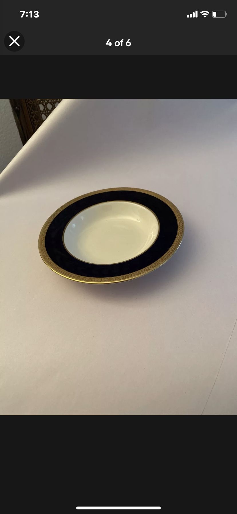 Old Ivory Cobalt Blue/Gold Vintage Syracuse China