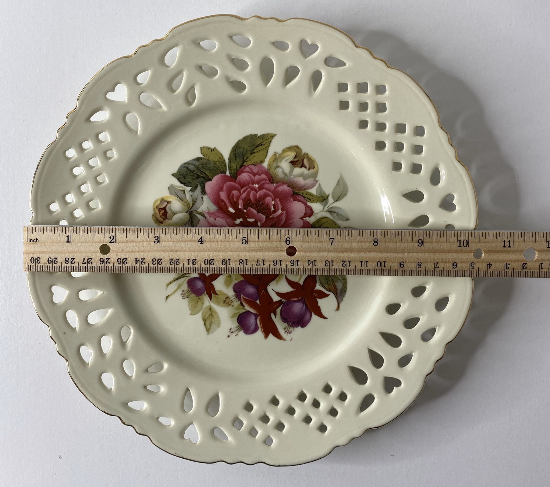 Formalities By Baum Bros Decorative Flower Plate Set Of 3