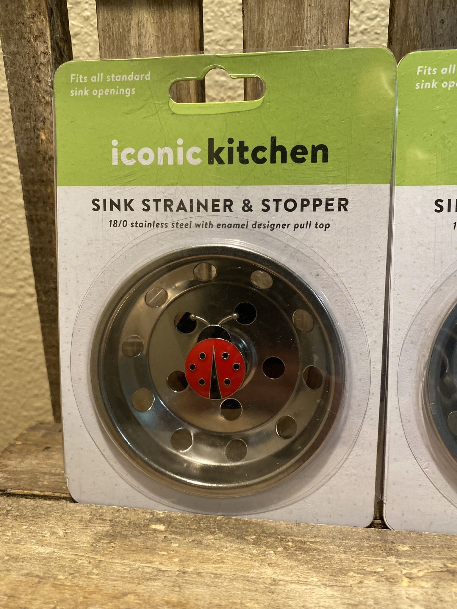 Lady Bug Sink Strainers Set of 2, Lady Bug Sink Stopper, Sink Strainer & Stopper