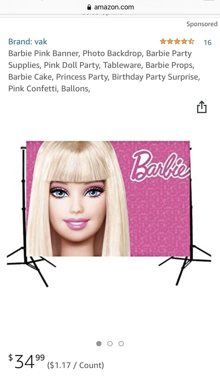Barbie Birthday Banner