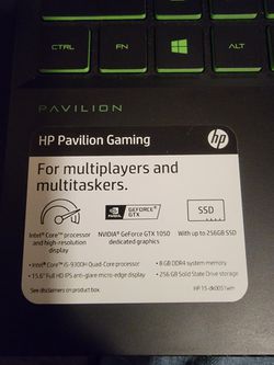 Hp Pavilion 15.6" Gaming Laptop  Thumbnail