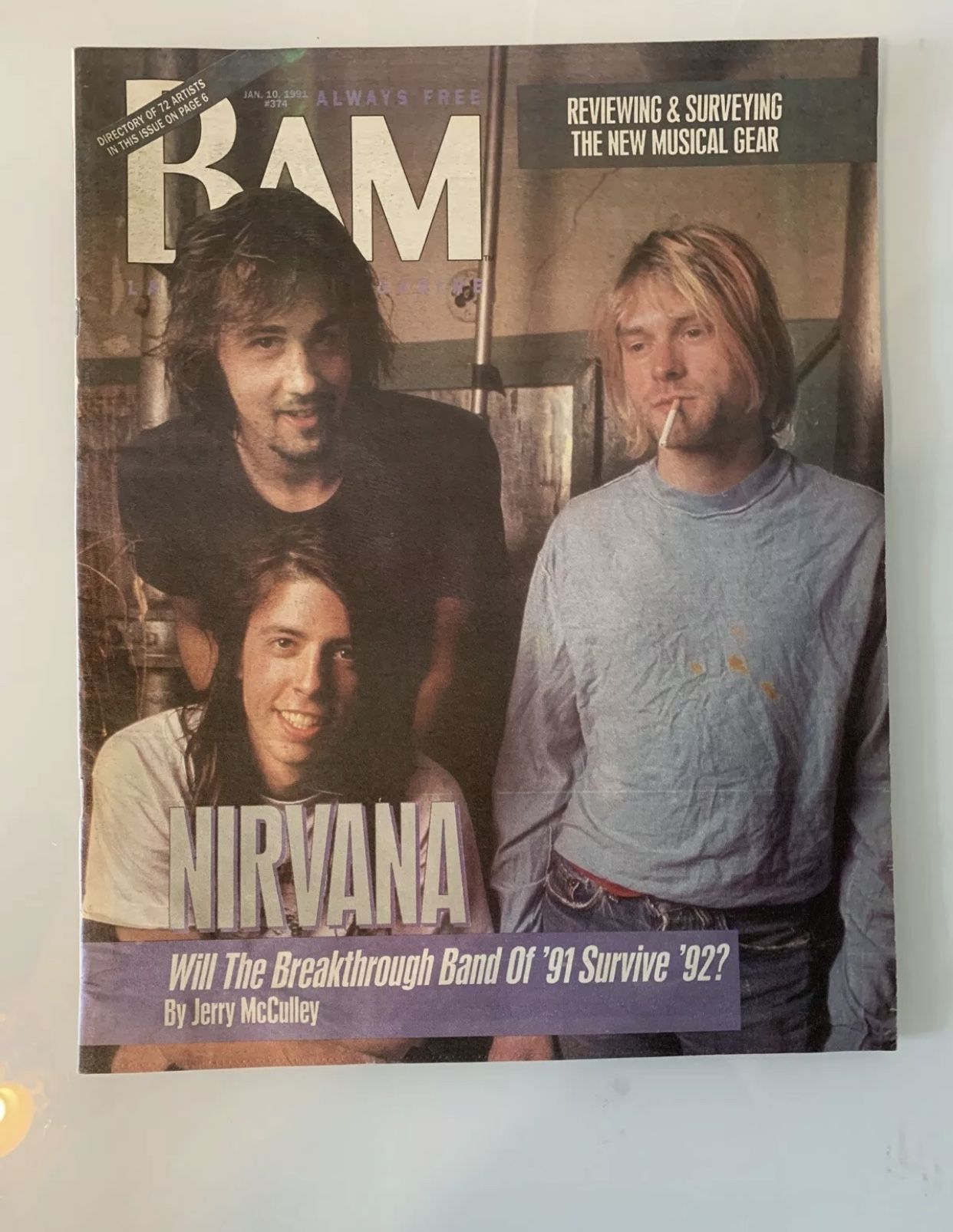 NIRVANA *SUPER RARE* 1991 BAM LA's Music Magazine