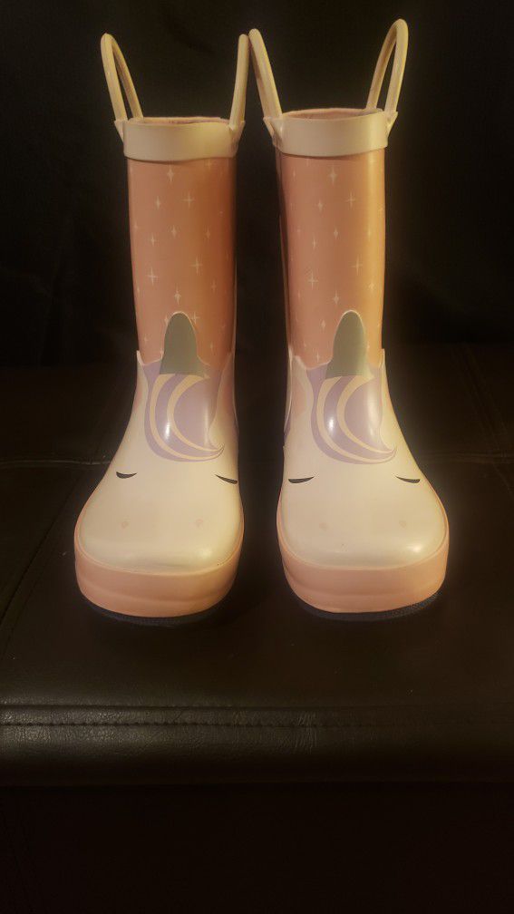 Toddler Girls Unicorn Rain Boots- Cat And Jack 12