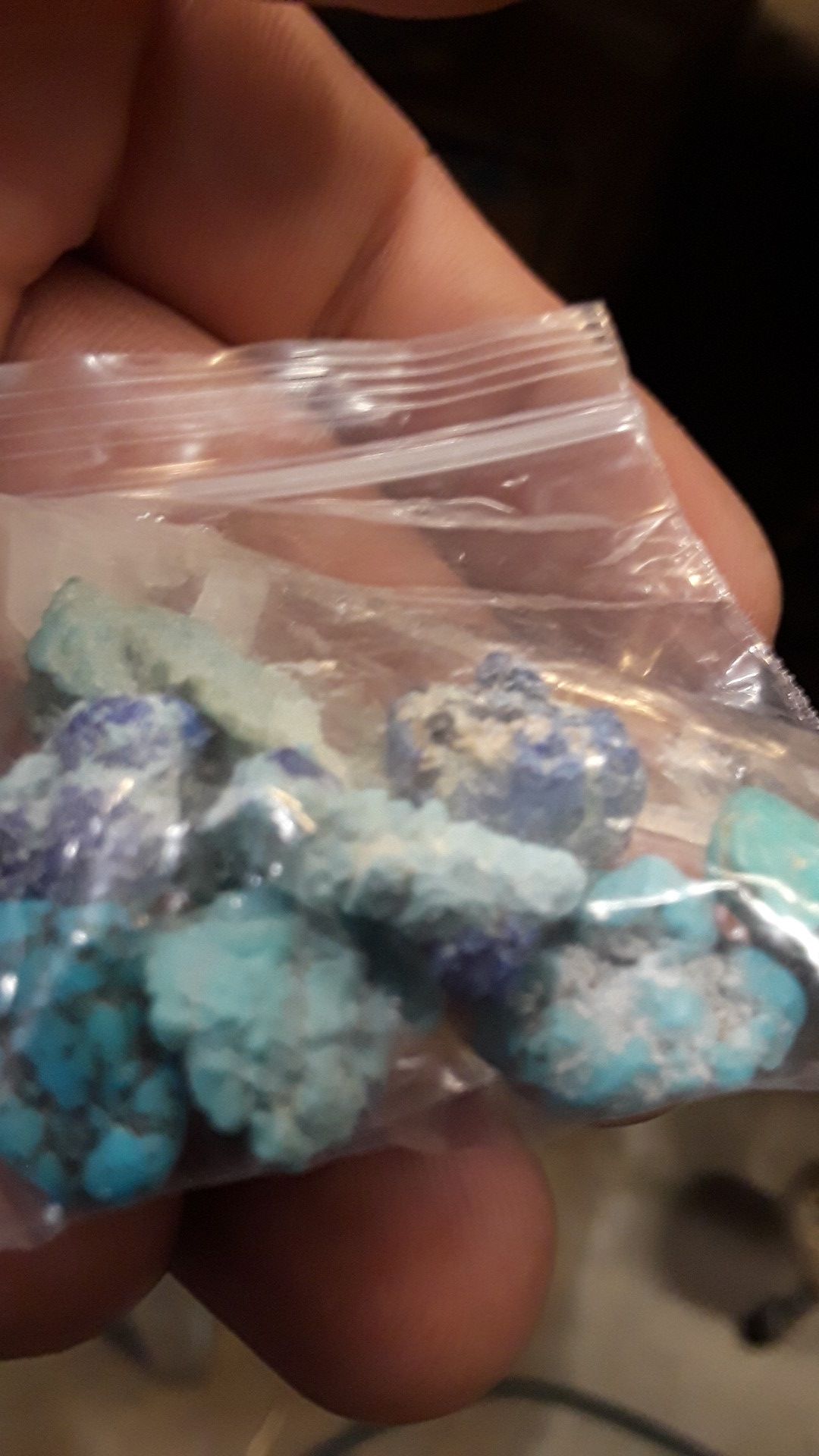 Turquoise and rare turquoise with azurite