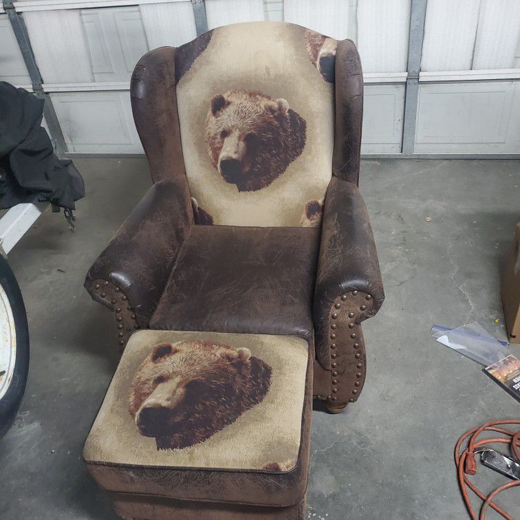 Bear Chair And Ottoman 