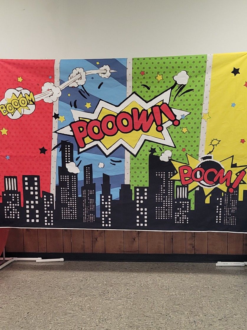 6 X 9 Superhero- Comic Book Backdrop