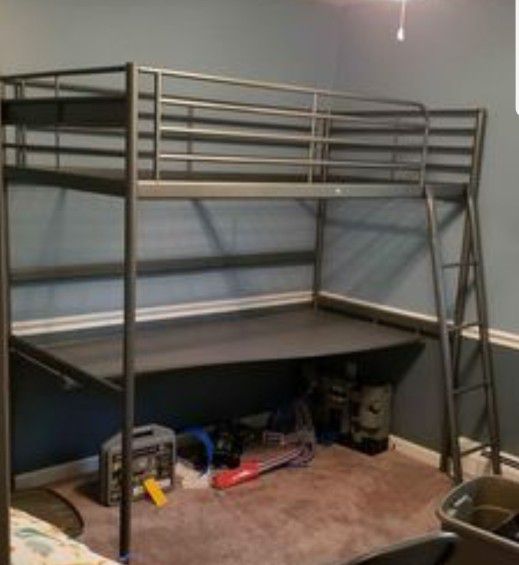 Ikea Loft Bed With Desk And Metters, Ikea Loft Bed With Desk Dimensions
