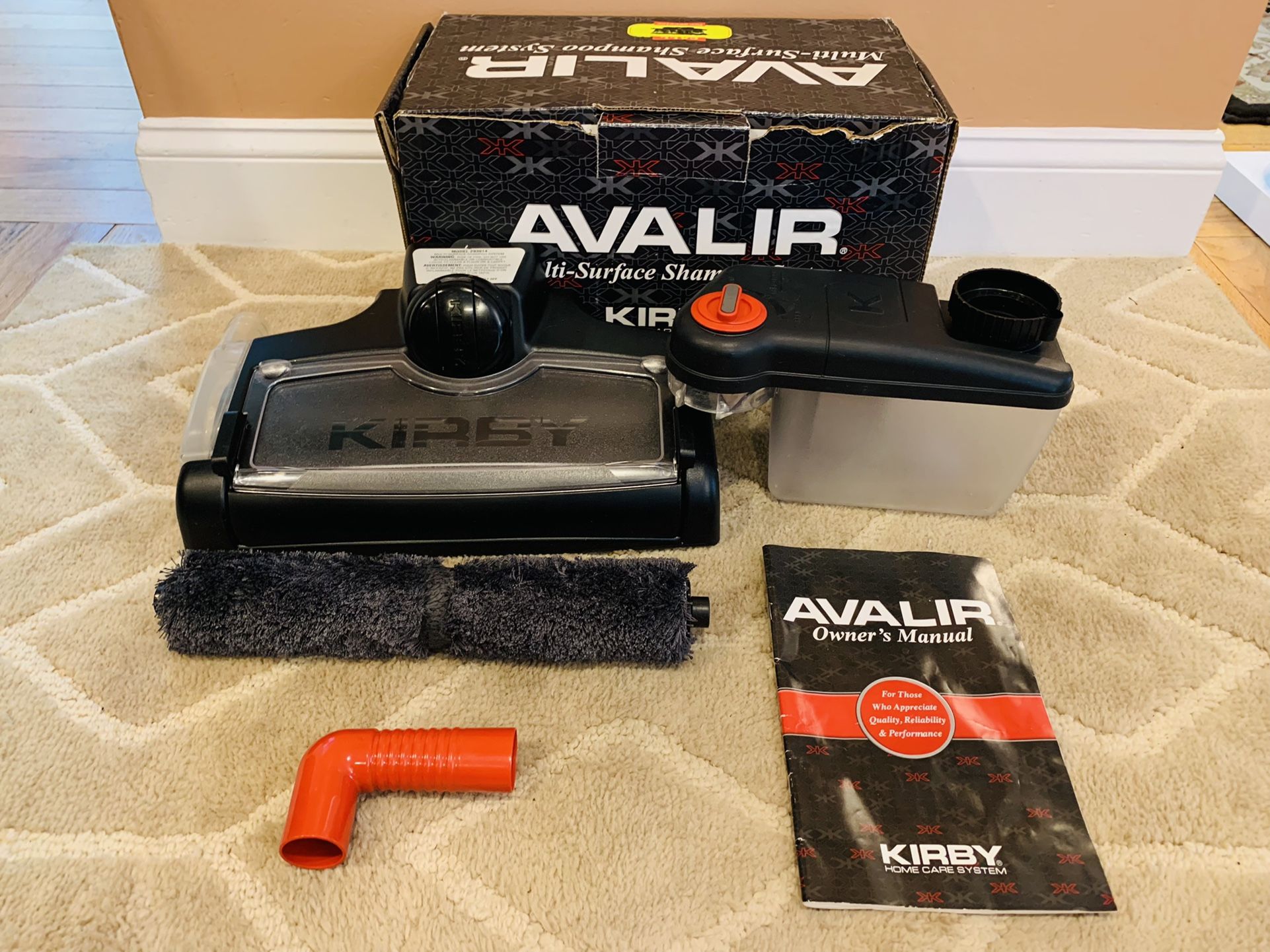 Kirby Avalir vacuum cleaner with attachments and shampooer