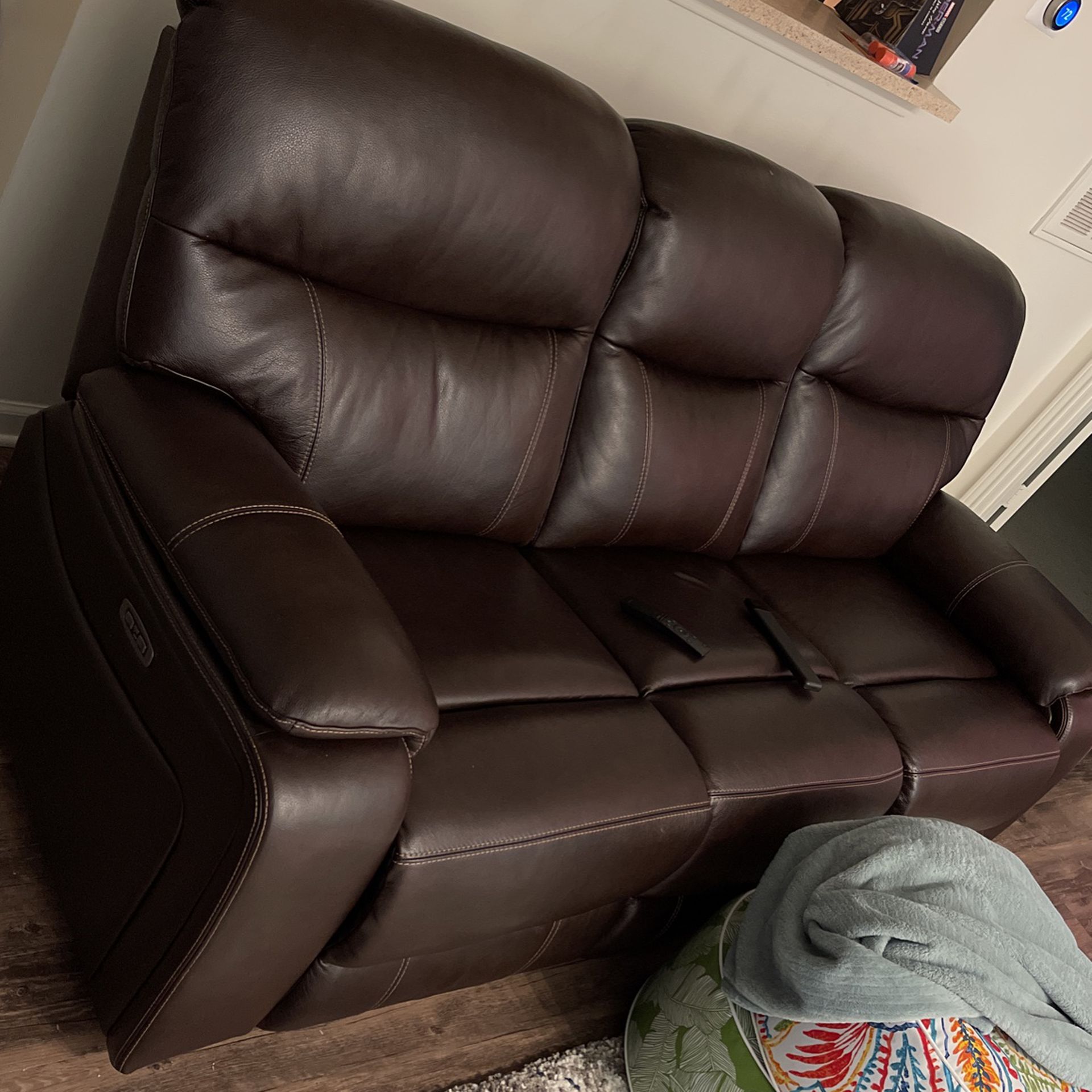 Costco Fallon Reclining Leather Sofa 