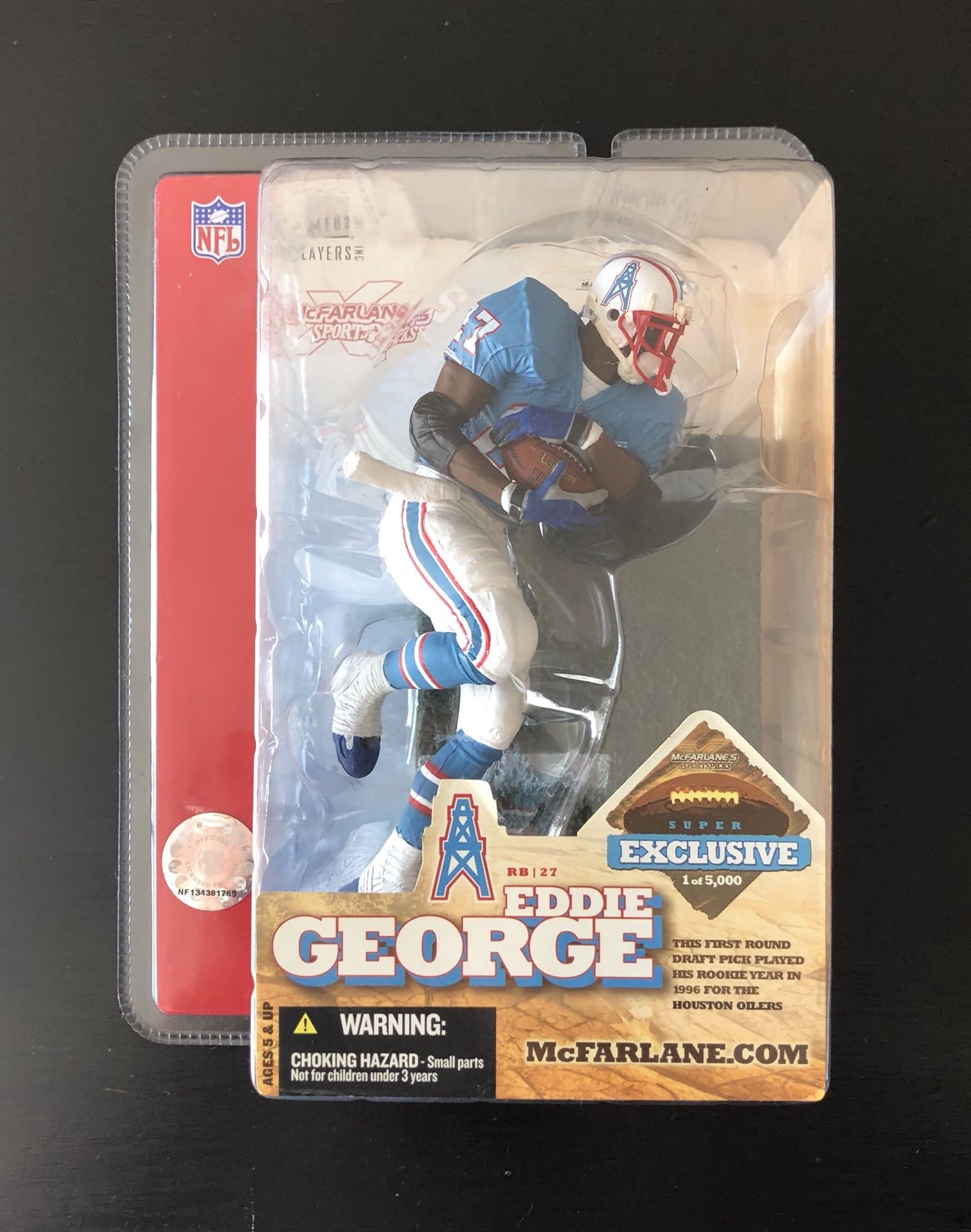 McFarlane Toys NFL Tennessee Titans Sports Picks Football Series 1 Eddie  George Action Figure Blue Jersey No Helmet Variant - ToyWiz