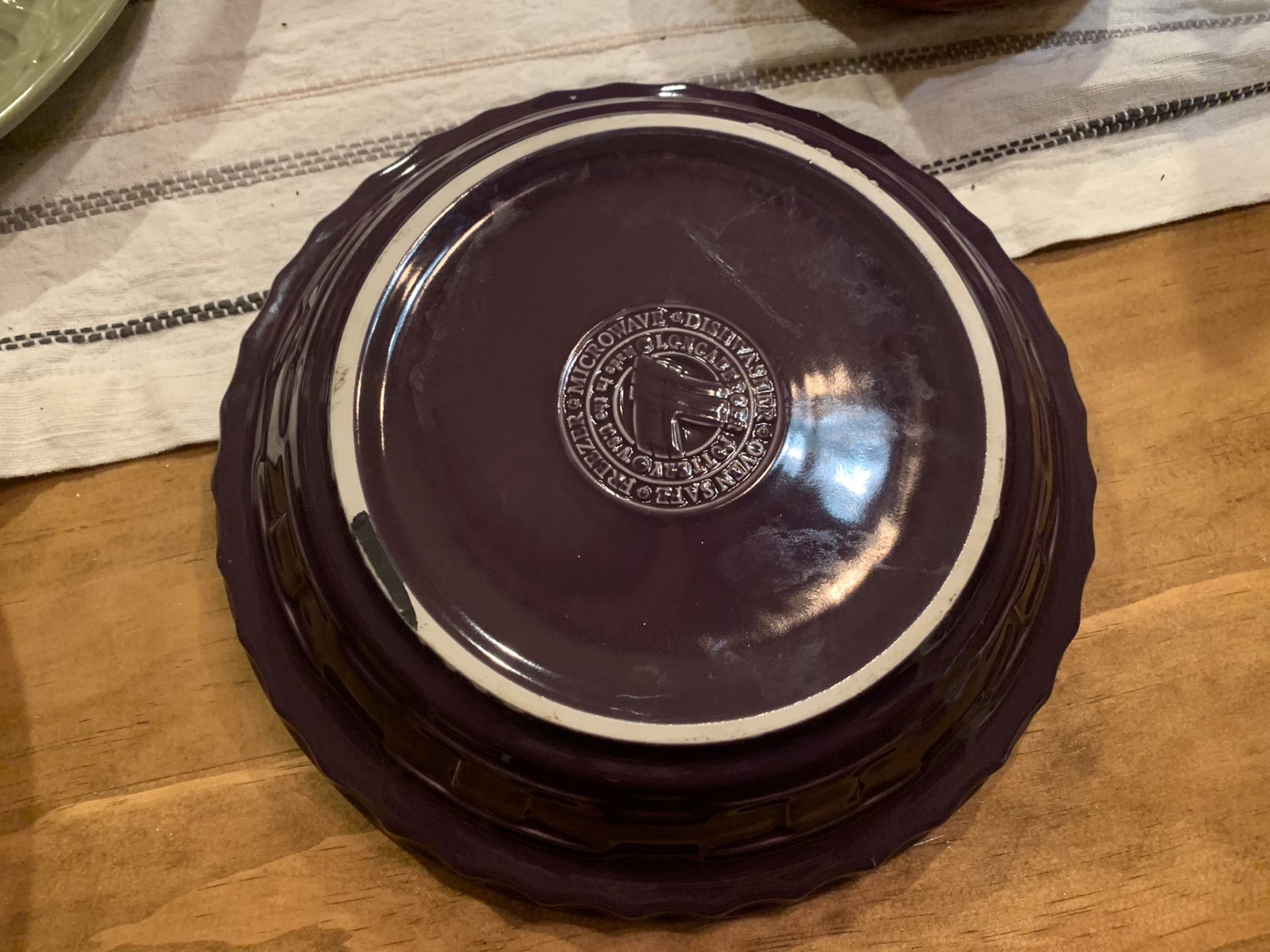 Longaberger Eggplant Purple Pie Plate