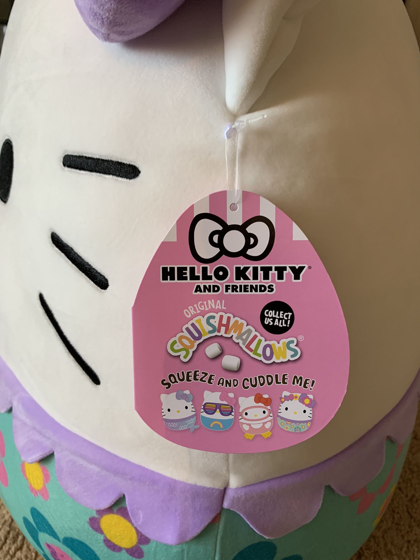 Squishmallow Giant Hello Kitty Stuffed Plush Pillow Sanrio 
