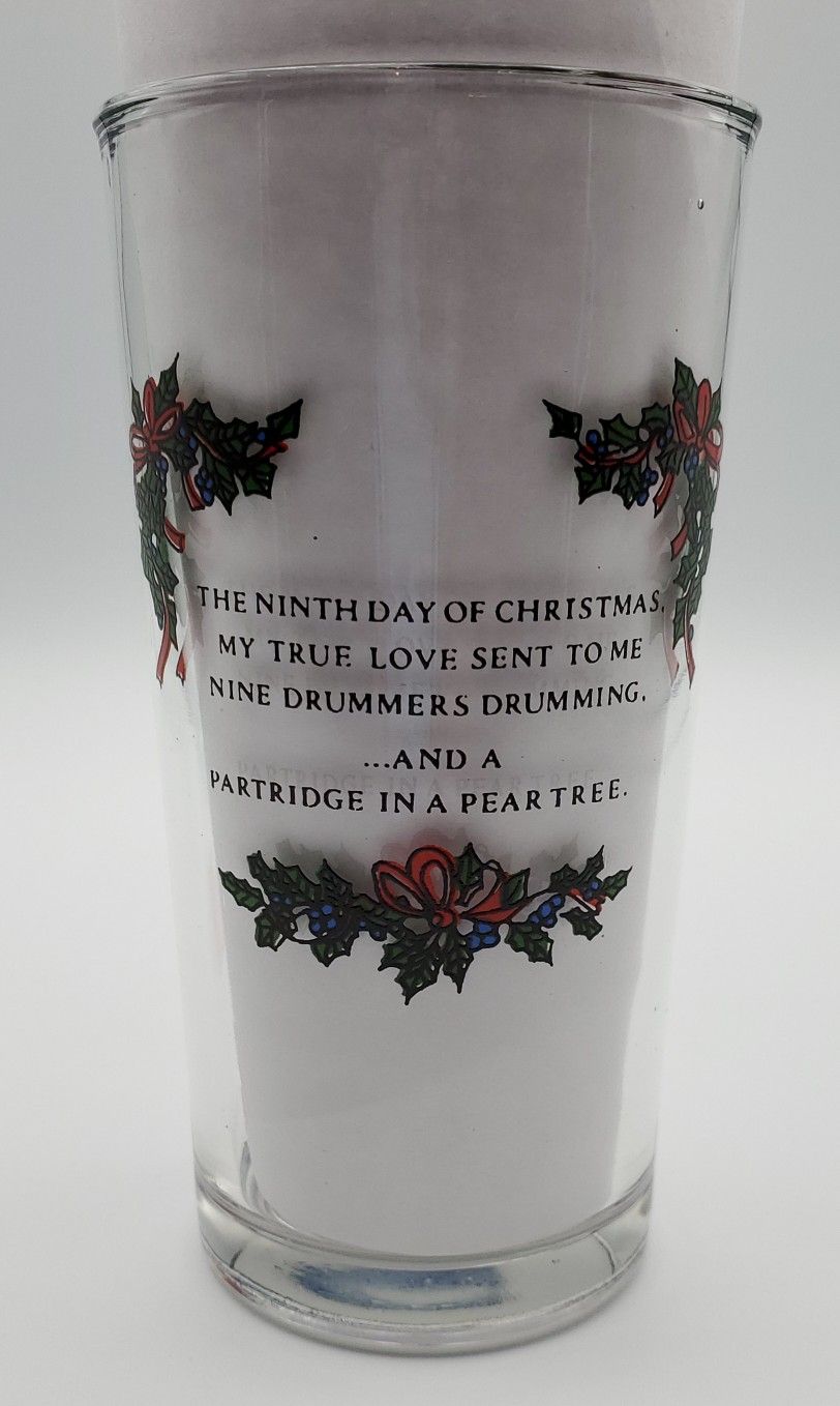 12 Days Of Christmas Tumbler Vintage Original Day 9 Nine Drummers Drumming