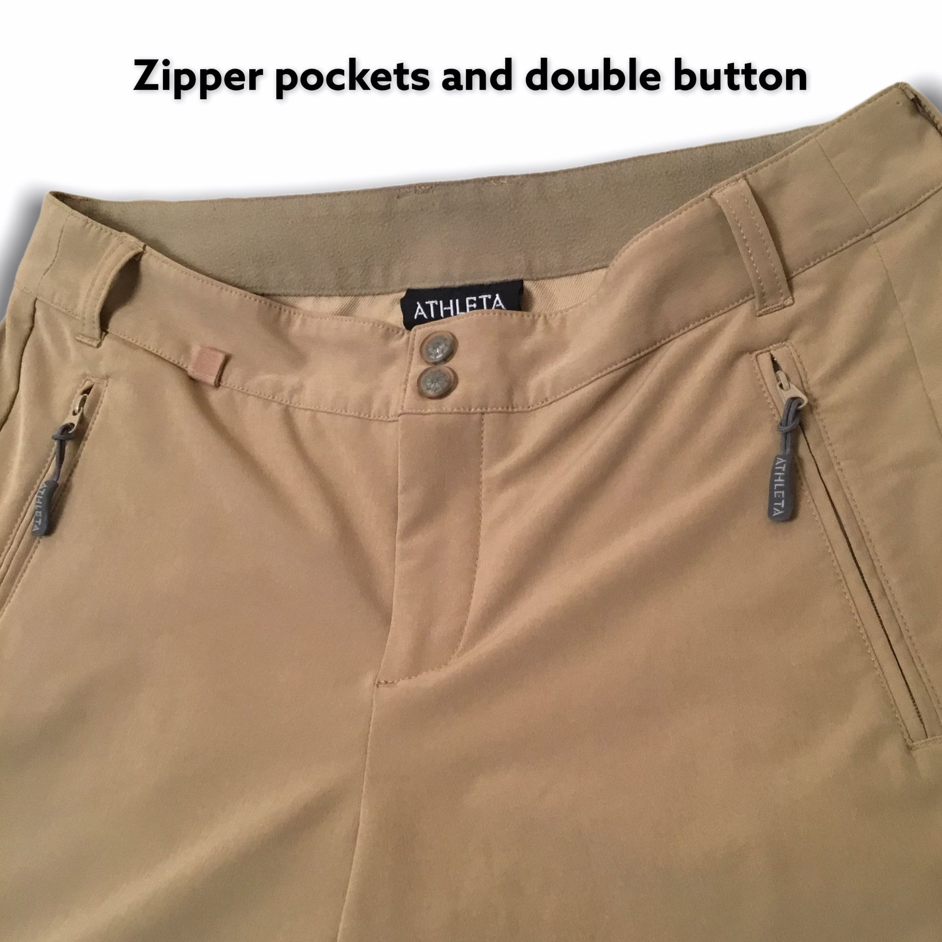 Athleta Khaki Boot Cut & Flare Pants EUC