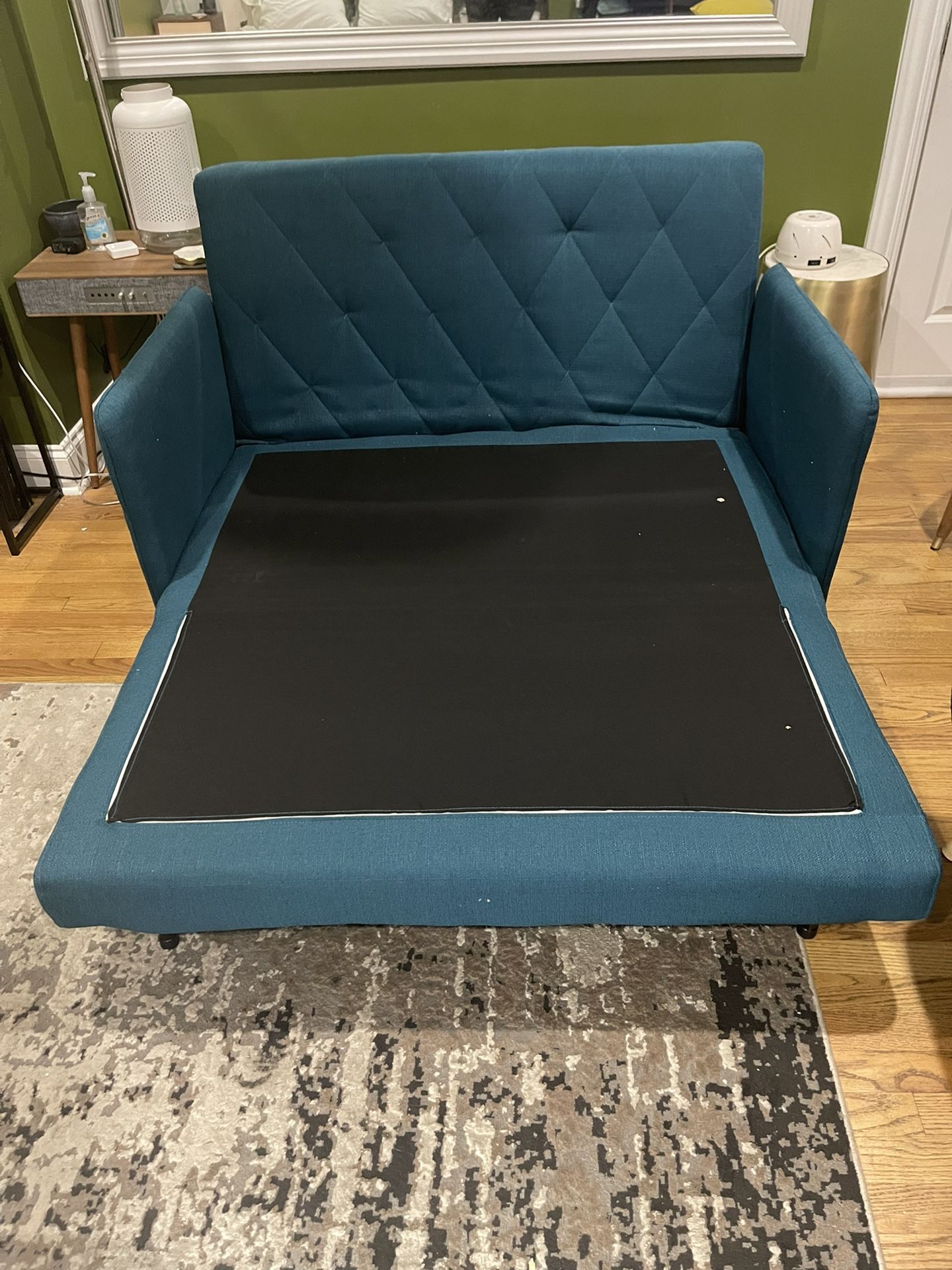 Convertible Love Seat Folds Out To Twin Bed