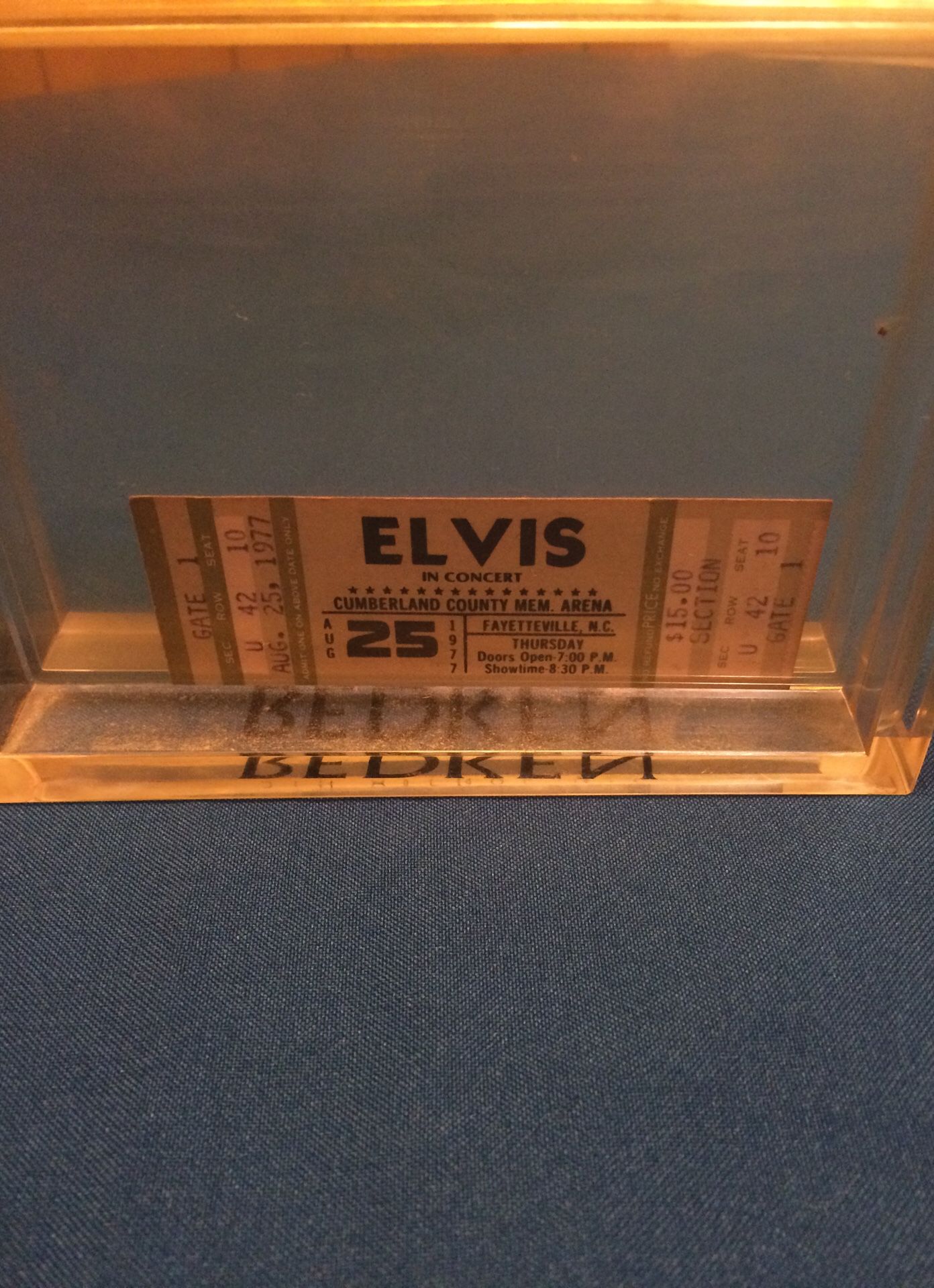 Concert ticket to see ELVIS