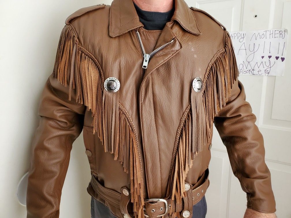 Custom Deerskin Leather Indian Motorcycle Jacket