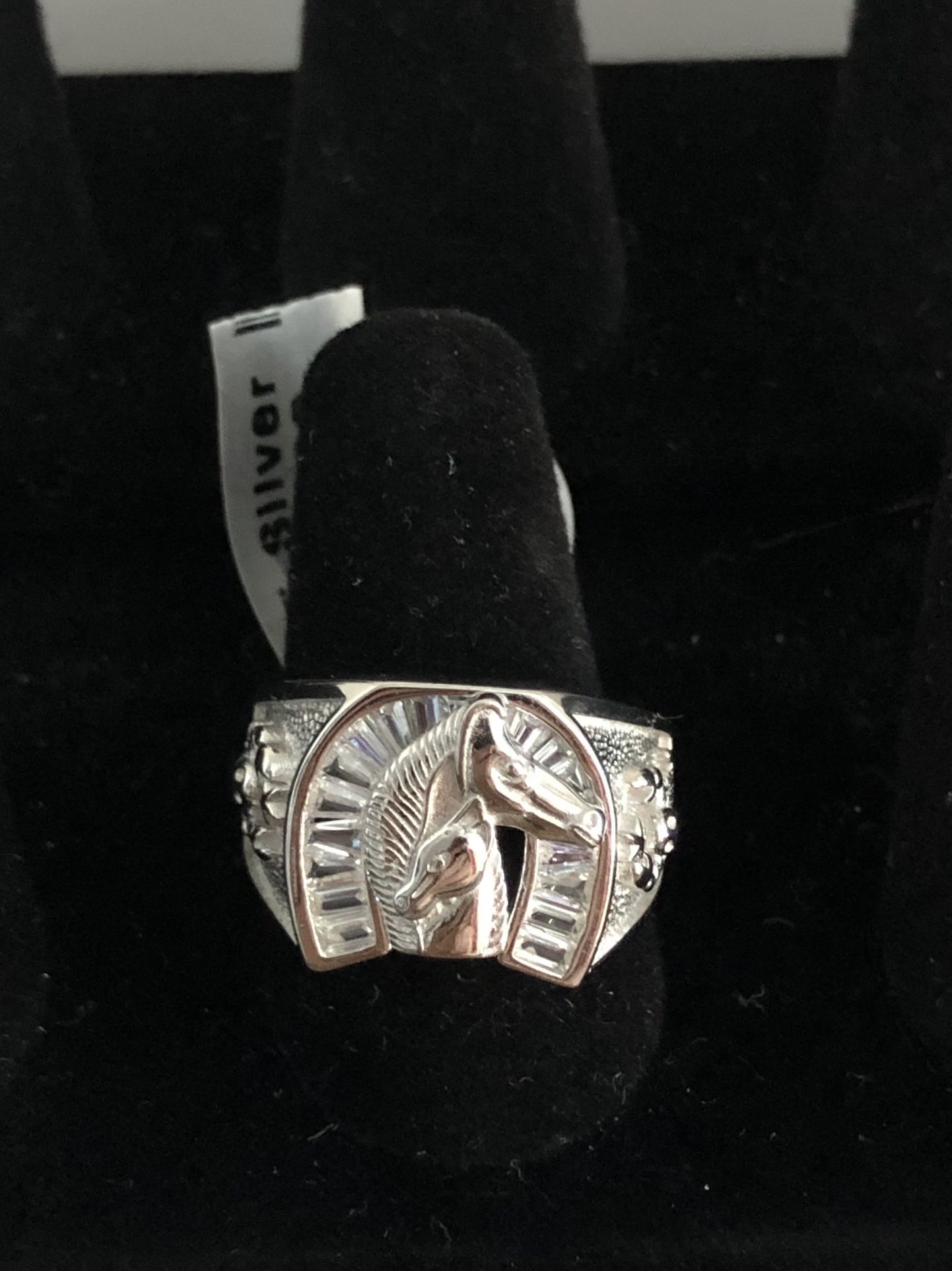 silver ring 9.25 number 10 for men