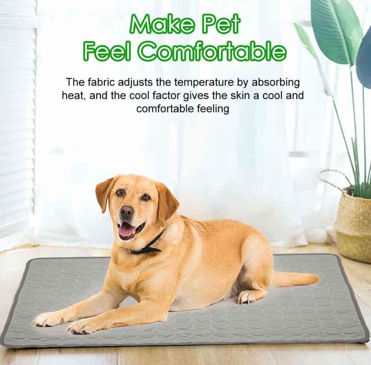 Cooling Mat for Dogs Cats Ice Silk Pet Self Cooling Pad Blanket for Pet Beds/Kennels/Couches /Car Seats/Floors, Size Xl