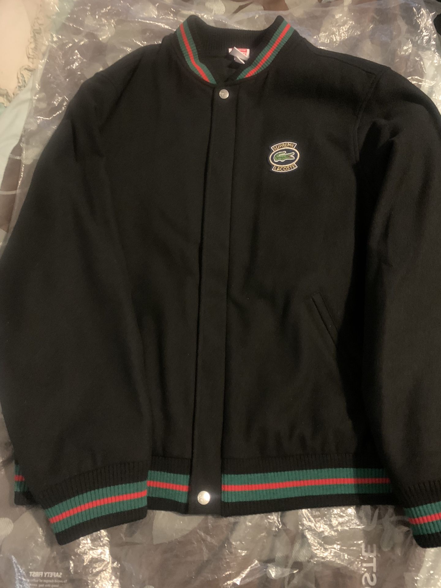 Supreme Lacoste Varsity Jacket Large