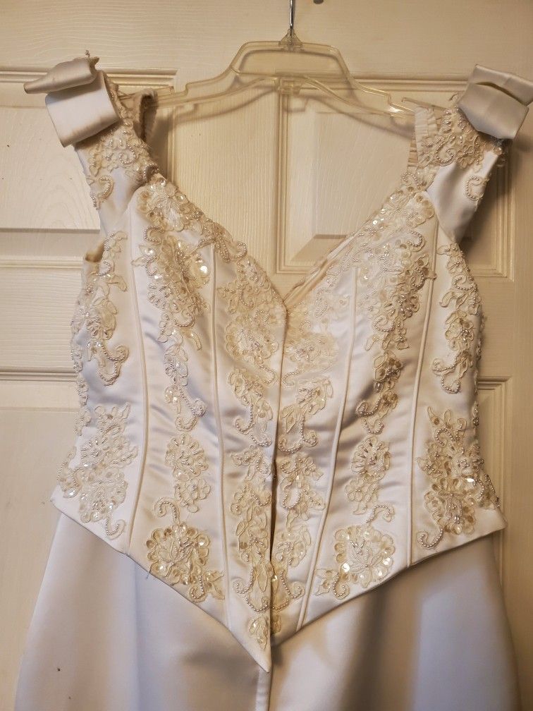 Couture Italian Ivory Wedding Dress Size 12