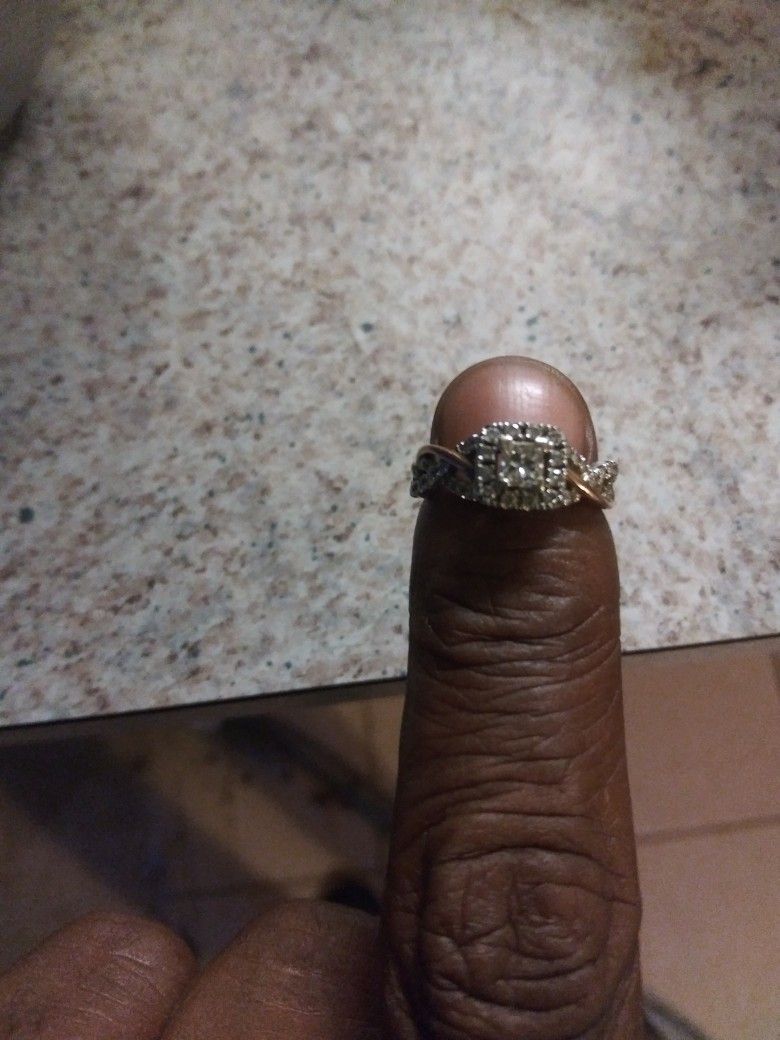 3/4ct. T.W. Princess Cut Engagement Ring