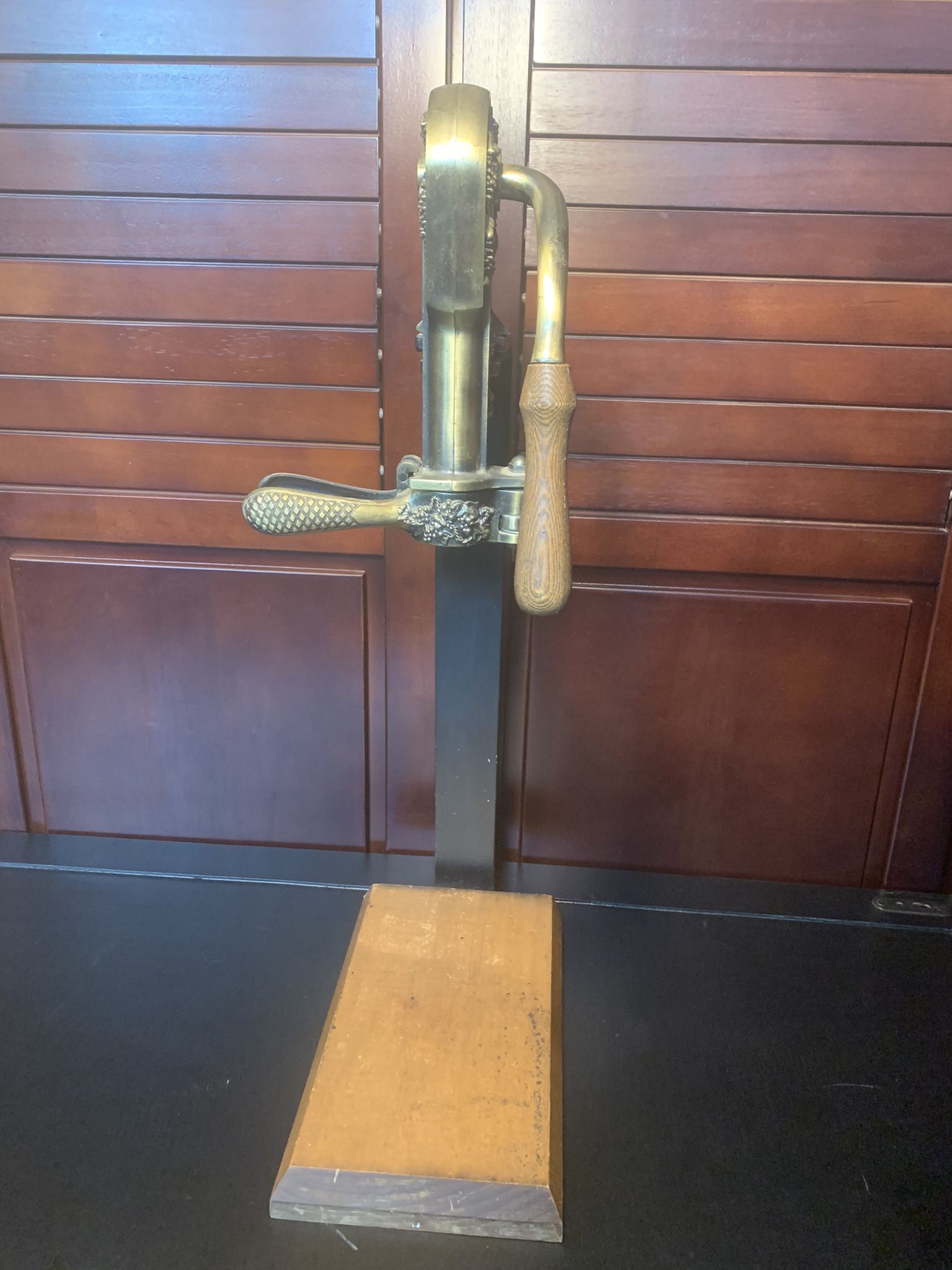 Rogar Estate Vintage Brass & Wood Wine Opener