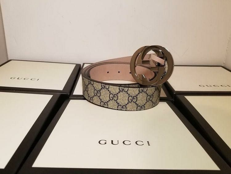 Gucci Supreme Beige Authentic Belt