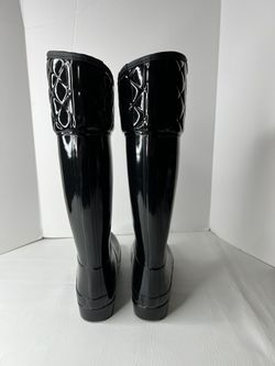 NEW in box HUNTER black rubber rain boots size 11 Thumbnail
