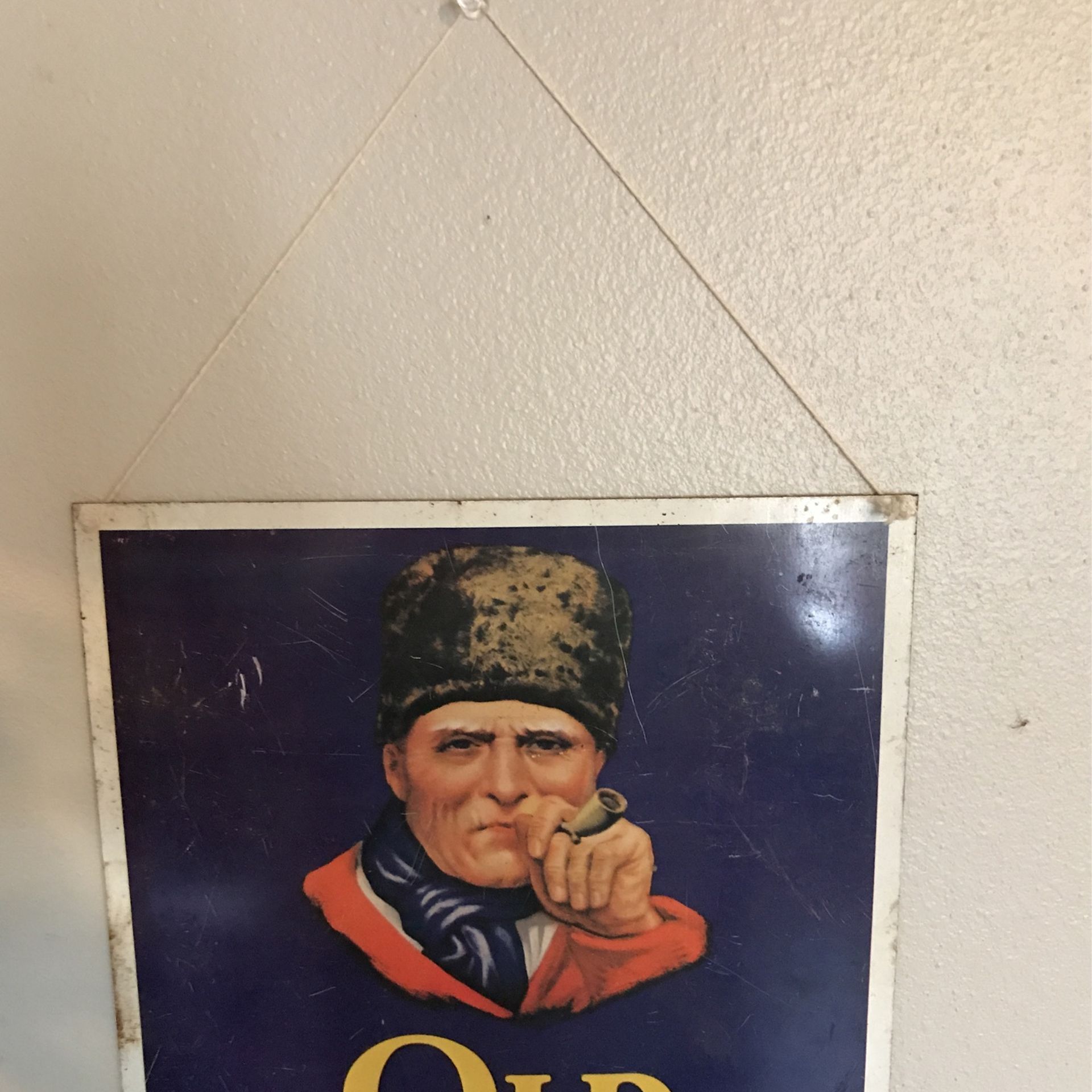 Vintage old reliable coffee advertisement sign