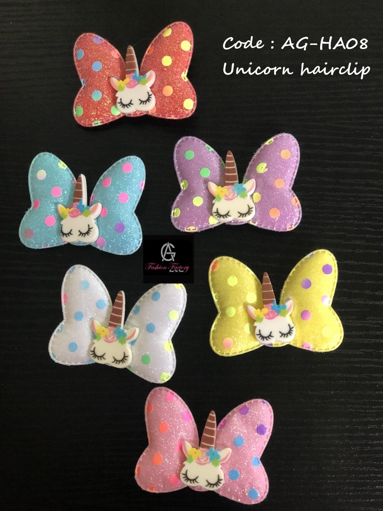 Unicorn Polka Dot Hair Accessories For Kids