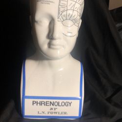 Phrenology Coin Bank Head Ceramic Thumbnail